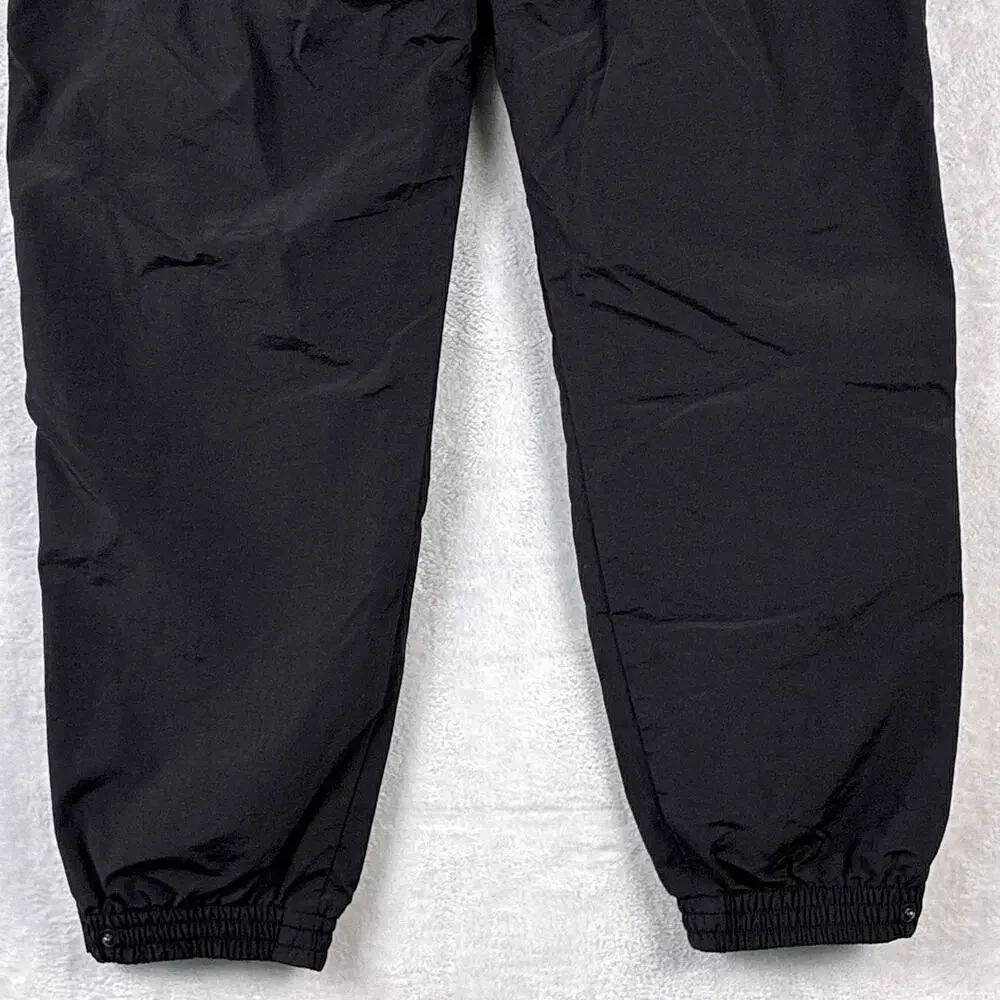 VTG LL Bean Rain Pants Mens L Black Nylon Drawstring Outdoor Trekking 80s 90s